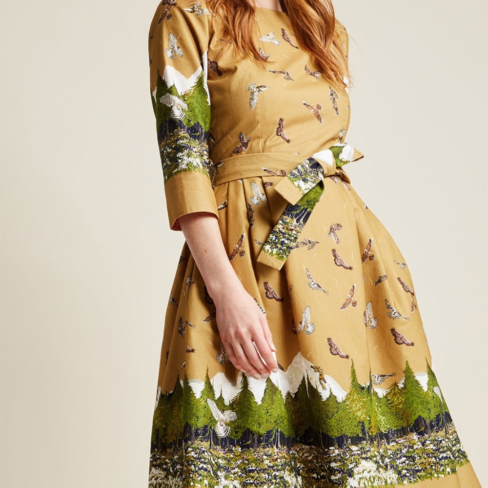 Modcloth Palava Mountain Dress 6 S